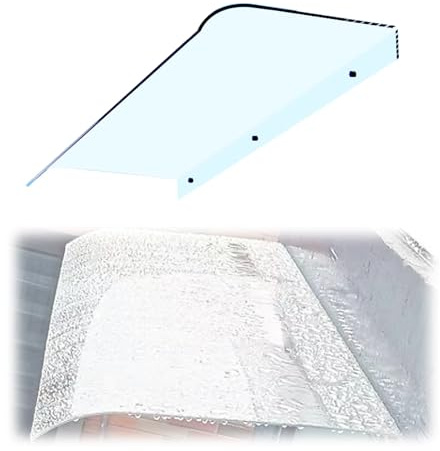 Auvent de porte moderne en polycarbonate de 3,5 mm d'épaisseur, protection UV, abri extérieur transparent pour auvent de marquise (40 x 190 cm)