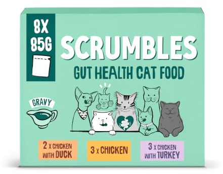 Scrumbles Grain Free Wet Cat Gravy Pouch Selection 8x85g
