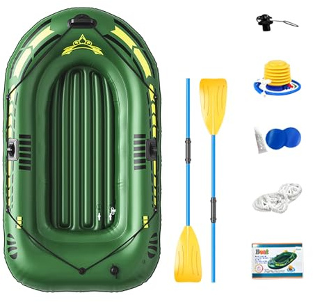 Aufblasbares Boot - Dinghy Angelboot | Kanuboot | Bootsset | Seeboot mit Ruderpumpe | Aufblasbare Fischerboote | Tragbare, aufblasbare Angelboote | Gewichtskapazität