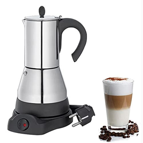 Electric Coffee Percolator - Stainless Steel Coffee Maker with Heat-Resistant Handle and Automatic Keep Warm Function, Easy to Use & Clean for Home or Office