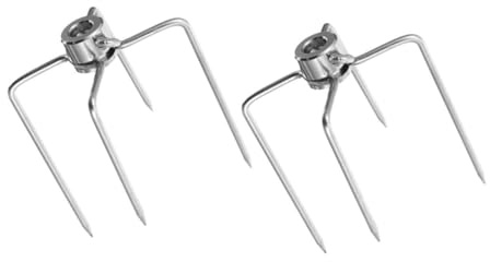 SHINEOFI 2 Piezas Tenedores de Hierro para Barbacoa Pinchos para Asar Carne Resistentes y Reutilizables Accesorios para Parrilla para Camping y Picnic al Aire