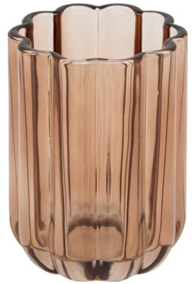 Paris Prix Five Simply Smart - Gobelet Brosse à Dents en Verre Floréa 11cm Ambre