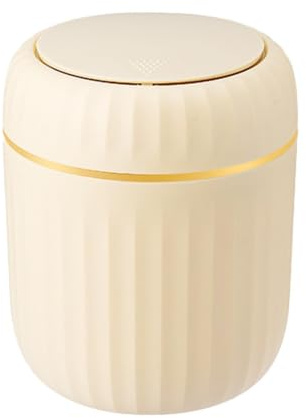 Générique Poubelle De Table Avec Couvercle À Bouton Poussoir, Poubelle De Comptoir, 2L Mini Poubelles Salle De Bain, Corbeille À Déchets Avec Couvercle, Pour Bureau, Chambre D'enfant, Salon, Mais