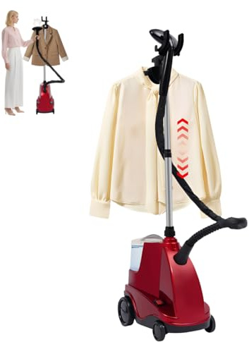 Vaporizador profesional de ropa, máquina de vapor premium de 2200 W, plancha de vapor y vaporizador vertical, depósito de agua de 3 litros (hasta 60 min), 3 niveles de vapor y altura ajustable (0,8