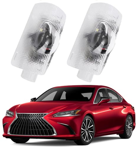 Car Door LED Logo Projector Courtesy Lights for Lexus RX GX NX RC ES LS LX IS GS LFA, 4K-HD Ghost Shadow Welcome Lights, 2 Pcs (L+Lettering)