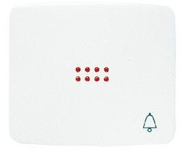 Niessen arco - Tecla pulsador timbre visor serie arco blanco alpino