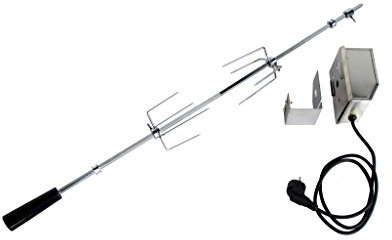 Universal Grillspieß mit Motor 220V -Edelstahl- für Allgrillmodell KOMPAKT, 63 cm lang