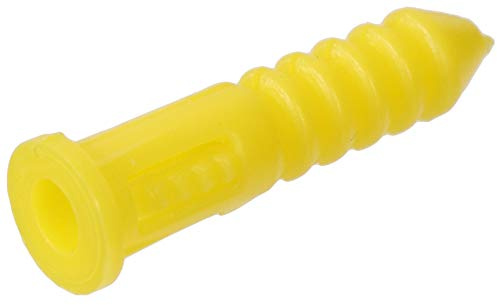 Hillman 370326 Ribbed Plastic Anchor, 4-6-8 X 7/8-Inch, Yellow, 100 count (Pack of 1)