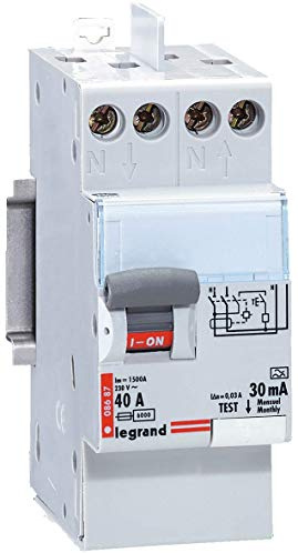 Legrand - Interrupteur différentiel bipolaire - 2P - type A 30mA arrivée haut/départ haut 40A