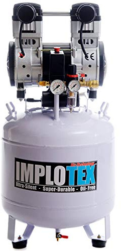 IMPLOTEX 1500W 2PS Silent Flüsterkompressor Druckluftkompressor 60dB leise ölfrei flüster Kompressor Compressor (1500W 45 Liter ohne Zubehör)