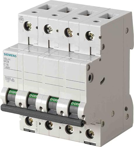Siemens 5SL4 Miniaturüberlastschalter Typ C, Pol 3-polig 25A 400V ac, Abschaltvermögen 10 kA SENTRON 72 V dc