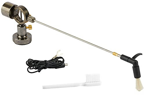 Hudson Hi-Fi Vinyl Record Cleaner Anti Static Brush - Record Cleaning Arm Brush Cleaner Antistatic LP Cleaning Brush - Turntable Cleaning Record Brush, Transparent