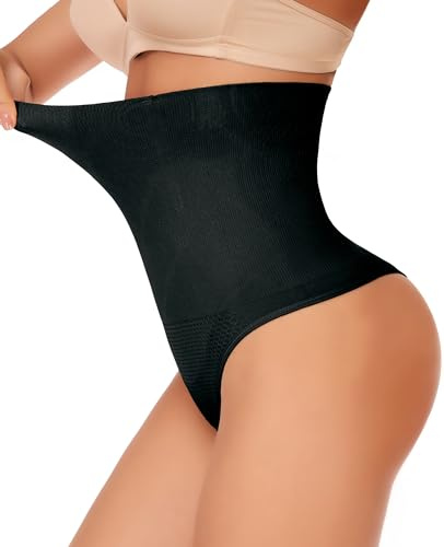 SLIMBELLE Donna Vita Alta Tanga Guaina Mutande Contenitive Perizomi Intimo Modellante Pancia Piatta Slip Shapewear Elastico Invisibile Thong