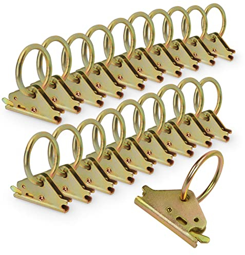 Eapele Lot de 20 anneaux toriques en acier E-Track - Ancres à descente - Transport sécurisé dans les remorques fermées/à plat - Charge maximale de 1500 lb