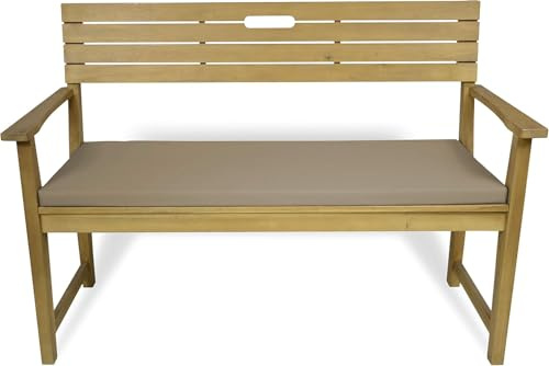 Rollmayer Bankkissen Bankauflage Sitzkissen Bankpolster Auflage für Bänke in Haus und Garten Kollektion Vivid, 1 Stück (Beige 3, 160x40x4cm)
