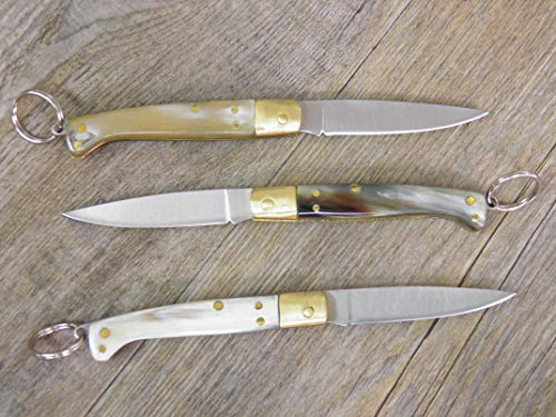 1x Knife Coltello 11,5 CM SARDO Sardegna Pattada Portachiavi Manico Corno di Bue