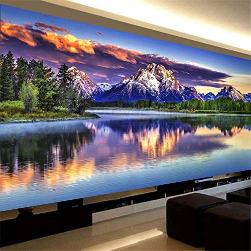 Nicole Knupfer DIY Diamond Painting 5D Diamant Painting Naturlandschaft Landschaft Set Full Drill Stickerei Groß Bilder Diamonds Malerei für Home Wand Dekor (A,100x40cm)