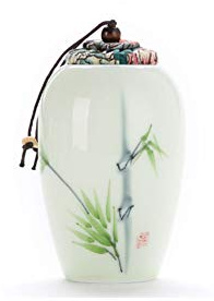 Japanese-style Ceramic Tea Caddy Vintage Storage Jars Canister Traditional Sealed Jar for Home Kitchen Dining Decoration A07