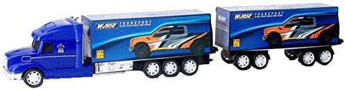 JT-Lizenzen Luna Transporter Mega Truck 65cm Lastzug Hauben LKW mit Anhänger 4 Rennwagen +3J