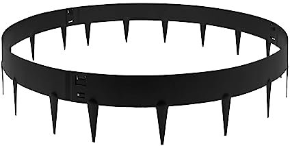 HORNVAL Baumumrandung mit Dornen | runde Rasenkante aus beschichtetem Stahlblech | Graphit | Matt, in DREI Farben und in Zwei Größen erhältlich O2B Ø 0,9 m, 5907662638204