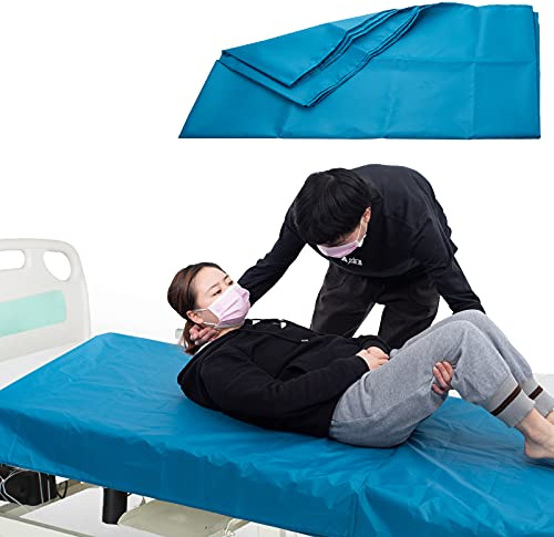 LOSCHEN Tubular Slide Sheet for Elderly Transfer, Sliding Draw Sheets to Assist Moving Elderly - for Cars, Vehicles, Wheelchairs and Bed- Hospitals & Home Care (Lake Blue, 39x79(100x200cm))