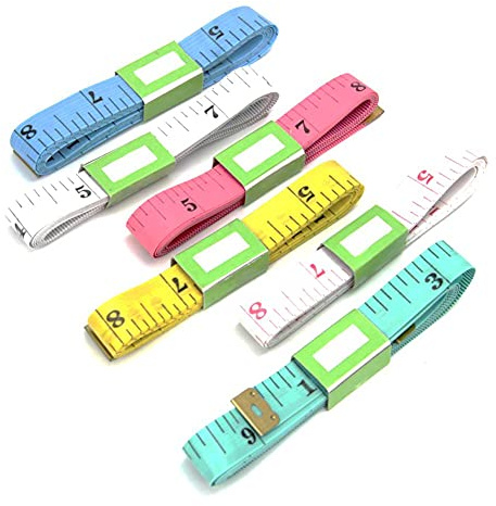 KAV 60 inch/150 cm Double Scale Soft Measuring Tape for Body, Sewing Tailor Cloth, Weight Loss | Random in Colours (Pack of 3)
