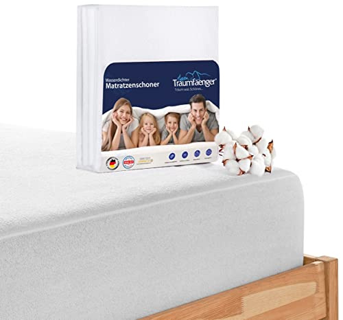 Wasserdichter Matratzenschoner und Nässeschutz (2er Set) 100x200 cm, Oeko-TEX® Standard 100 aus Baumwolle & Spannfixierung: Inkontinenzunterlage & Matratzenschutz, auch als Ersatz für Spannbettlaken