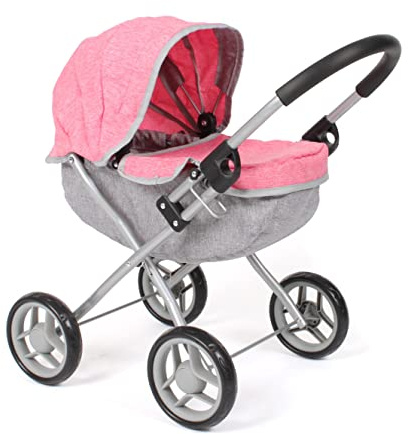 Cochecito de muñecas Lilli, pequeño Cochecito para Las más jóvenes, Color Rosa Melange