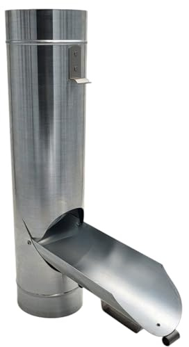 Zink Regenrohrklappe Wasserklappe für Fallrohre Titanzink ohne Sieb (100mm)