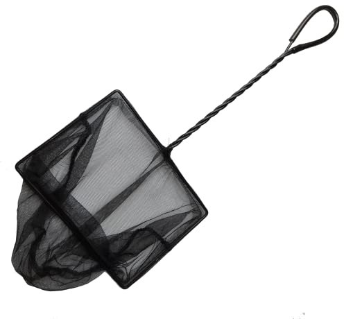 Aquarium Fish Net Super Soft Nylon Mesh Rust Proof 3, 4, 5, 6, 8, 10, 12, 14 Sizes - Fish Net Ideal for Delicate Fish (10 x 7 Net (12.5 Handle))