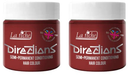 La Riche Directions Lot de 2 pots de coloration semi-permanente Rouge vermillon 100 ml