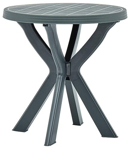 BULANED Bistrotisch, Stehtisch, Balkontisch, Partytisch, Biertisch, Beistelltisch, Bierkasten Tisch, Grün Ø70 cm Kunststoff