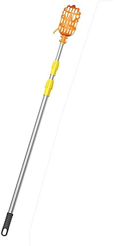 LekLai Obstpflücker, Verstellbarer Nusssammler, Nusspflücker-Oberteil Mit Direktem Entleerungsauslass, Nuss-Obst-Sammelwalze, Garten-Obst-Erntemaschine, Gartenwerkzeug, 179/140