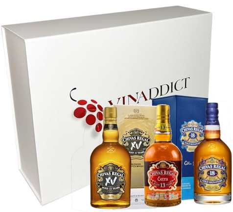Coffret Vinaddict - Découverte whiskys Chivas - 13 ans, Chivas XV et Chivas 18 ans. 3 x 70 cl.