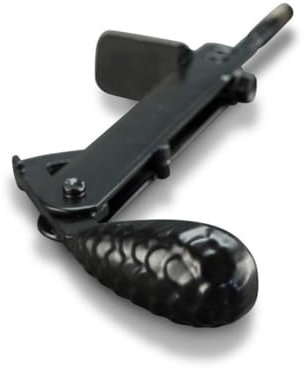 BRESKO 1-10 Stück Fensterladenhalter Feststeller Klappladenhalter Ladenhalter Fensterladen Halter Fensterladenfeststeller Beschlag Fenster (Schwarz Tannenzapfen mit verstellbaren Anschlag, 1)