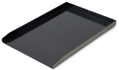 Onlyfire Universal Grillplatte, BBQ Plancha für Weber Gasgrill und Holzkohlegrill, Keramisch Lackierte Oberfläche, Stärke 5mm, 44x30cm, Schwarz