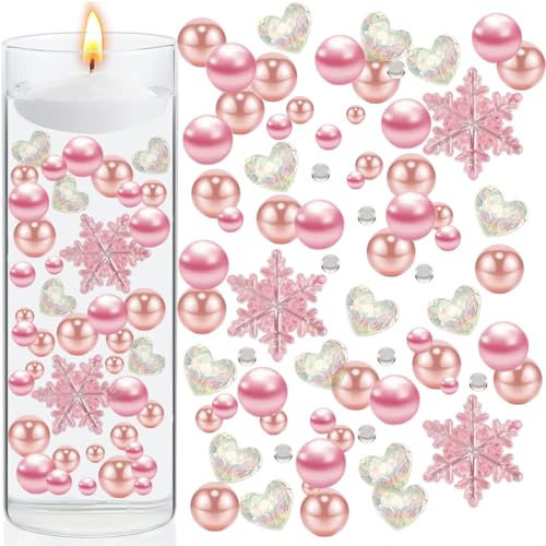 Vasenfüller Perle, Vasenfüller Wasserperlen Für Den Valentinstag Wasserperlen Valentinstag Deko Acryl Herz Klares Wasser Perlen Schwimmende Kerzen Tafelaufsatz Für Valentinstag Tisch Dekor (B)