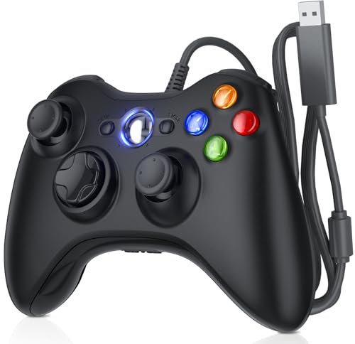 Bonacell Wired Controller für Xbox 360 PC Controller mit Dual Vibration Gamepad Joystick für Xbox 360/PC Windows 7/8/10
