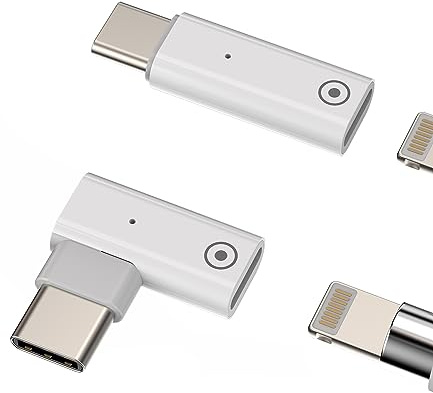 Lightning Female to USB C Male Adapter(2 Pack) for Apple Pencil 1st Generation Compatible for Ipad Type C Dongle Ipencil Charger Accessories Pen Charging Adapter Connector Thunderbolt 4 Converter