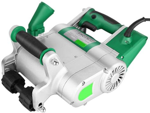 Rozadora de pared eléctrica, Máquina ranuradora de hormigón, Máquina ranuradora de pared profesional sin polvo, Rozadora de pared, Diseño colgante, Profundidad de ranura ajustable de 20-30 mm,25+35mm