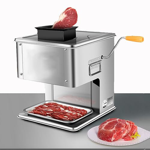 Cortador Automático Comercial De Carne Y Verduras, Picadora De Carne Eléctrica De Acero Inoxidable, Engranajes De Fibra, Juego De Cuchillos Extraíbles, Corta Filetes De Pescado, Verduras Y Carne Pica