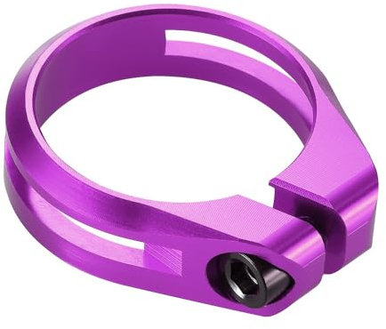 Sattelklemme Ultraleichte Fahrrad Sattelstütze Klemme Aluminium Legierung Radfahren Sattel Sattelstütze Klemme for 27,2/30,8/31,6mm Fahrrad Teil Sattelkloben(Color:Purple 34.9)