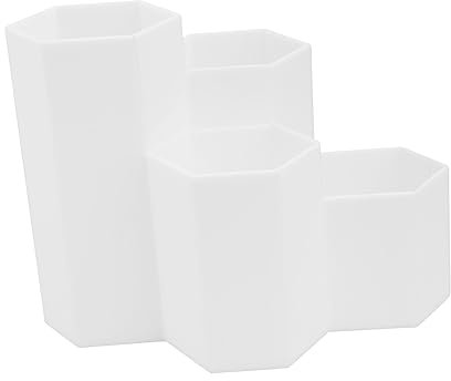 BCOATH 1stück Multifunktionaler Sechseckiger Stifthalter Material Für Schreibtischorganisation Kreativer Desktop-organizer Für Stifte Büroutensilien Und Kosmetik Aufbewahrungslösung