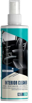 Limpiador de espuma para coche, agente de limpieza de detalles interiores, 120 ml, limpiador multifuncional para interiores de automóviles, herramientas de tela, tablero de techo de asiento
