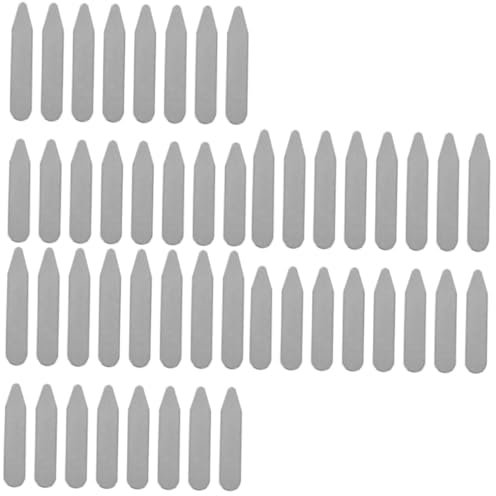 WRITWAA 48 Stk Kragenstück Kragenunterstützung Herrenanzug Zubehör Herren Kragen Bleibt Krageneinlagen Für Männer Kragenstäbchen Aus Metall Für Männer Hemd Bleibt Rostfreier Stahl Silver