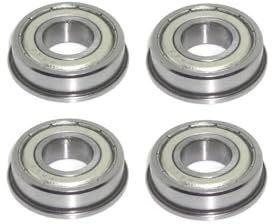 Flanschlager 1/2x9/8x5/16 zoll FR8 ZZ metallgedichtet 4 Stück - rcbay | Chromstahl inch Rillenkugellager mit Flansch Wälzlager