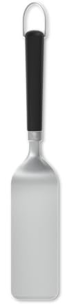 Weber Set di 2 spatole per grigliare, in acciaio inox, con bordo frontale smussato per un facile scorrimento sotto il cibo - argento/nero (3400424)