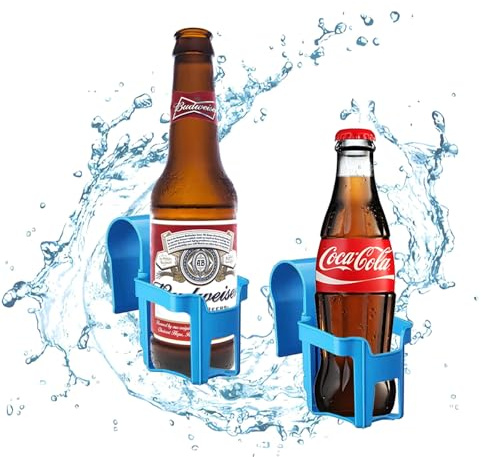 2 Pieza Portavasos Piscina, Piscina Portavasos Colgante, Portavasos Junto de Piscina, Soportes para Bebidas de Piscina, para Bebidas, Teléfonos Móviles, Llaves, Carteras