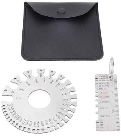 2Pcs Metal Sheet Measurement Gauges Wire Gauge Measuring Tool Round Wire Cable Sheet Thickness Gage