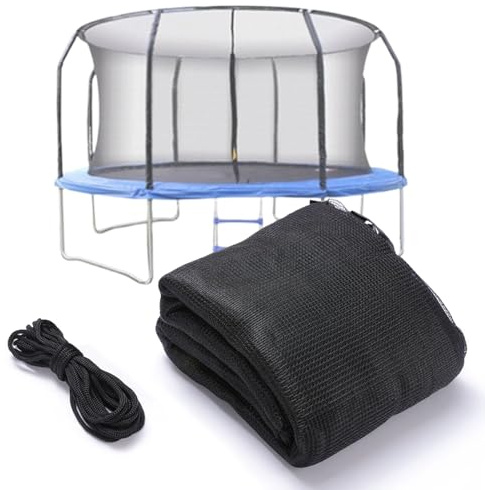 BIWKONI Gartentrampolin Sicherheitsnetz Ersatzgehege Netz Mit Reißverschluss Und Schutzschnalle Für Runden Trampolinrahmen,8ft/244cm 6poles